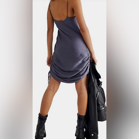 Free People Day to Night Slip Dress, Anthracite, sz M - Picture 3 of 14